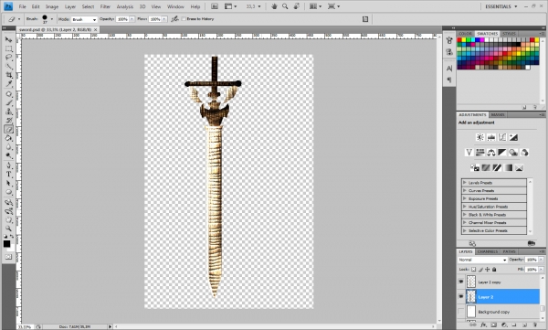 Creation of Where is my golden sword!?: Step 5